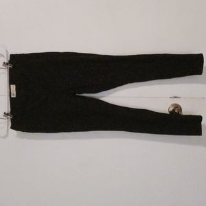 Black leopard print jeans